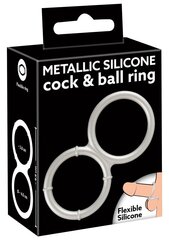 Кольцо для пениса и яичек You2Toys Metallic Silicone цена и информация | Эрекционные кольца, насадки на пенис | kaup24.ee