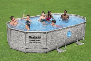 Ovaalne bassein Bestway Power Steel Swim Vista, 488x305cm цена и информация | Бассейны | kaup24.ee