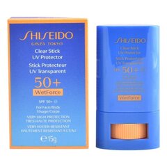 Päikesekaitsekreem sun clear stick shiseido spf 50, 15 g hind ja info | Päikesekreemid | kaup24.ee