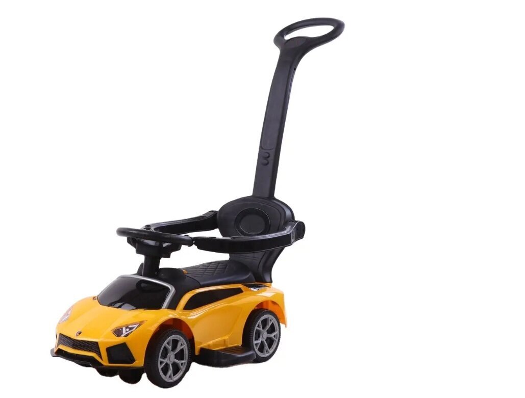 Tõukeauto kaitsmetega Aoli LED, kollane цена и информация | Imikute mänguasjad | kaup24.ee