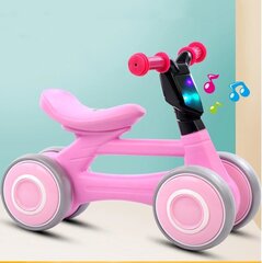 Балансировочный велосипед Aoli со световыми и звуковыми эффектами, розовый цена и информация | Балансировочные велосипеды | kaup24.ee