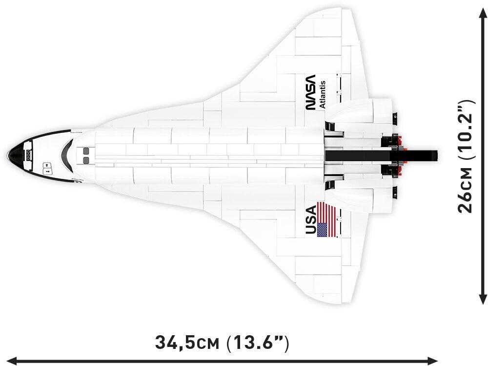 COBI - Plastkonstruktorid Space Shuttle Atlantis, 1/100, 1930 цена и информация | Klotsid ja konstruktorid | kaup24.ee