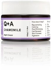 Успокаивающий ночной крем для лица Q+A Chamomile Night Cream, 50г цена и информация | Кремы для лица | kaup24.ee