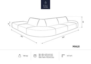Садовый диван Calme Jardin Maui, синий цвет цена и информация | Садовые стулья, кресла, пуфы | kaup24.ee