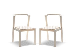 Комплект из 2 садовых стульев Calme Jardin Kawala, белый цена и информация | Садовые стулья, кресла, пуфы | kaup24.ee