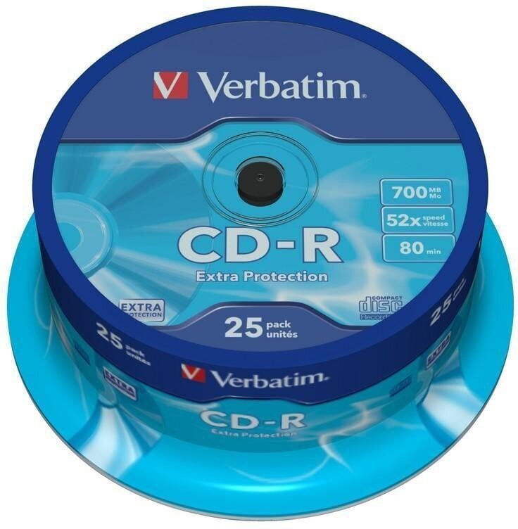 Verbatim CD-R Extra Protection 700MB 52x 25tk tornis цена и информация | Sülearvuti tarvikud | kaup24.ee