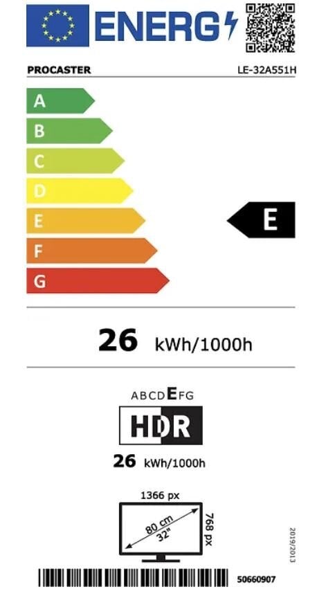 ProCaster LE-32A551H hind ja info | Telerid | kaup24.ee