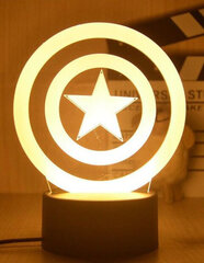 Lamp 3D Led Marvel цена и информация | Детские светильники | kaup24.ee