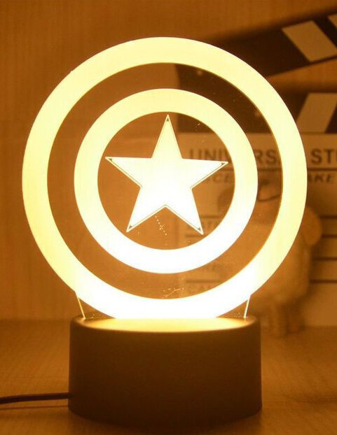 Lamp 3D Led Marvel цена и информация | Lastetoa valgustid | kaup24.ee