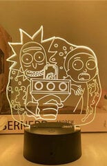 Lamp 3D Led Rick and Morty hind ja info | Lastetoa valgustid | kaup24.ee