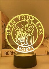 Lamp 3D Led Rick and Morty цена и информация | Детские светильники | kaup24.ee