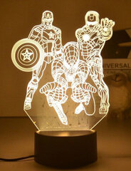 Lamp 3D Led Marvel hind ja info | Lastetoa valgustid | kaup24.ee