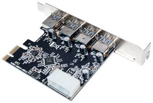 LogiLink USB3.0 4-Port PCI-Express Card PC0057 цена и информация | Регуляторы | kaup24.ee