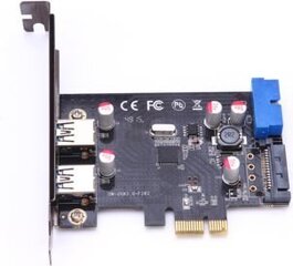 MicroConnect 2x USB 3.0, PCIe (MC-USB3.0-F2B2-V2) hind ja info | Regulaatorid | kaup24.ee