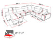 U-kujuline nurgadiivan EWASY VIII-Sawana 14 + Sawana 14 + Sawana 84-Parem hind ja info | Diivanid ja diivanvoodid | kaup24.ee