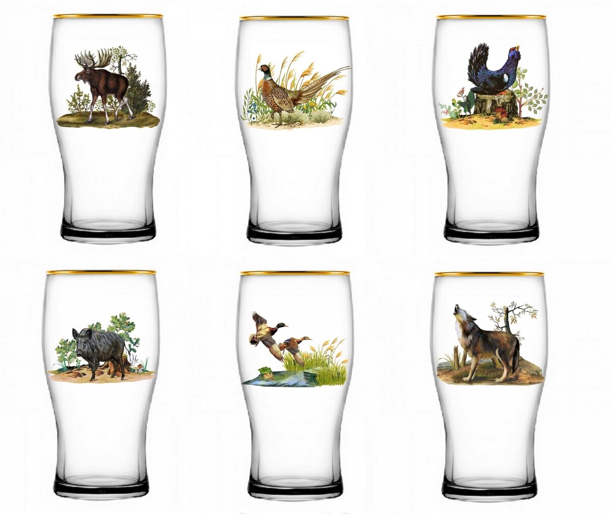 Klaaside komplekt õlleklaas Hunting 510ml, 2tk цена и информация | Klaasid, tassid ja kannud | kaup24.ee