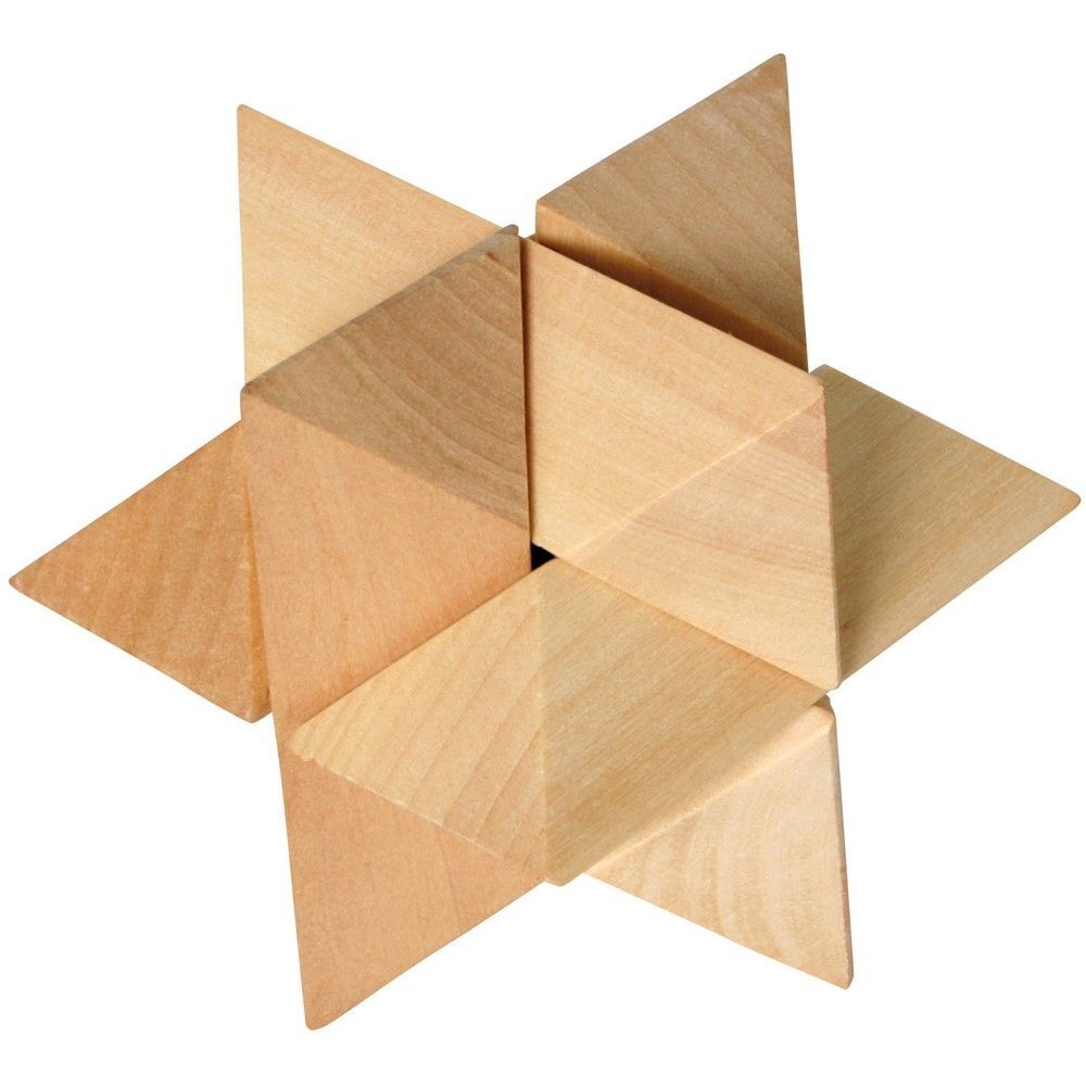 Mõistatus - puidust 4 geomeetrilise figuuriga puslet Brain Twister цена и информация | Lauamängud ja mõistatused | kaup24.ee