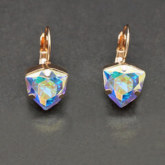 Swarovski kristallidega kaunistatud kõrvarõngad DiamondSky Bermuda Triangle Aurore Boreale hind ja info | Kõrvarõngad | kaup24.ee