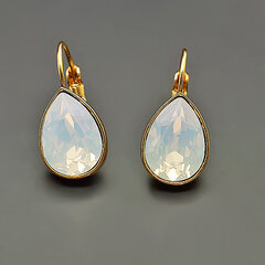 Swarovski kristallidega kaunistatud kõrvarõngad DiamondSky Crystal Drop White Opal цена и информация | Серьги | kaup24.ee
