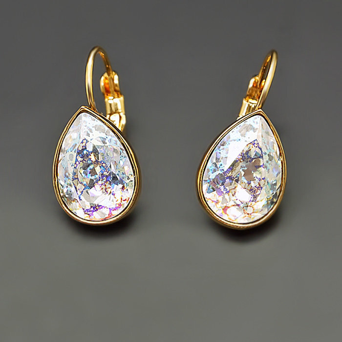 Swarovski kristallidega kaunistatud kõrvarõngad DiamondSky Crystal Drop White Patina цена и информация | Kõrvarõngad | kaup24.ee