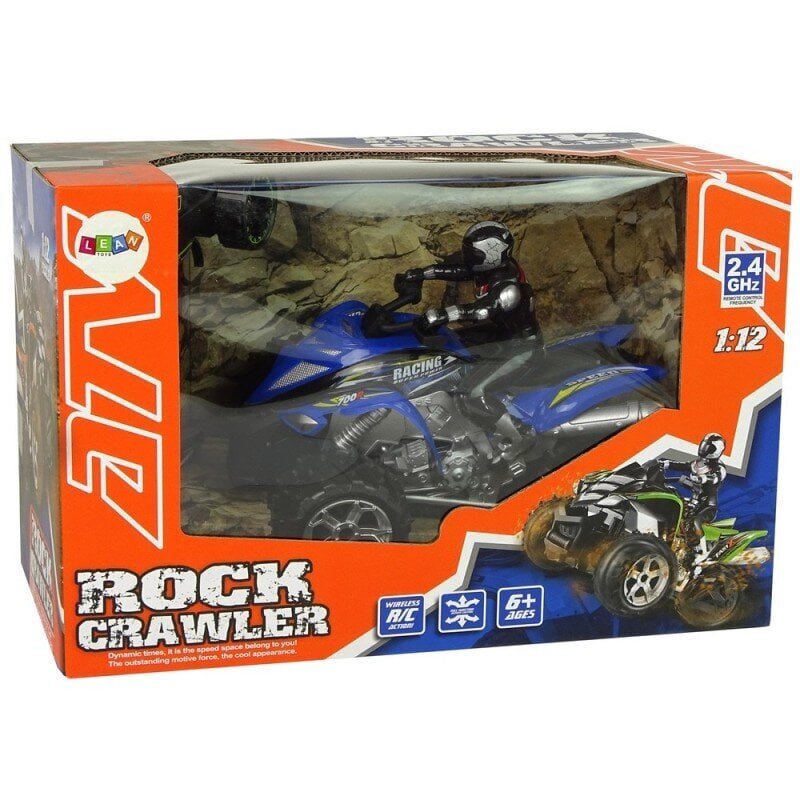 Quad Rock Crawler Tricycle Remote Controlled 1:12 2.4G Blue цена и информация | Poiste mänguasjad | kaup24.ee