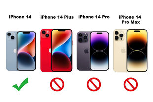 Kaitseümbris- ja klaas Protection set Apple iPhone 14 -Crystal Clear Hard case and 5D tempered glass, selge hind ja info | Telefoni kaaned, ümbrised | kaup24.ee