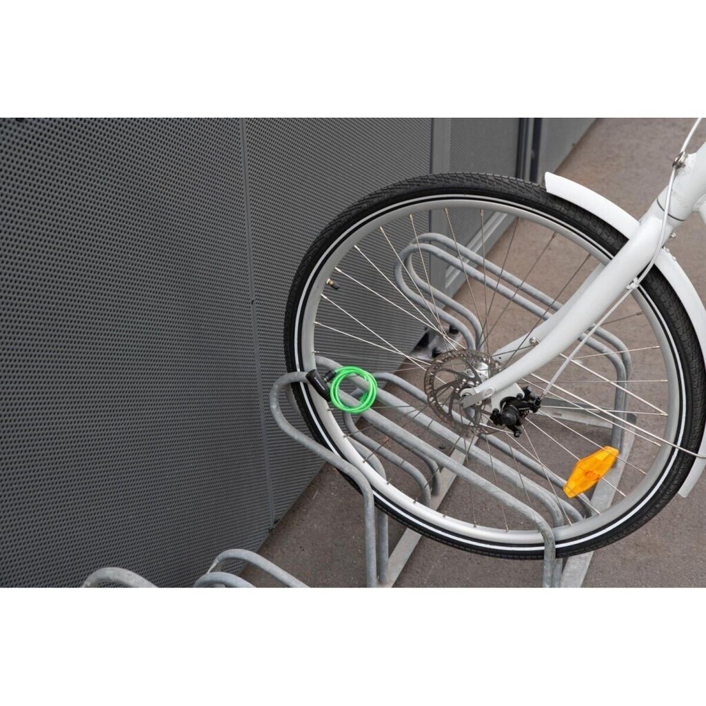 Dunlop jalgratta spiraallukk 0,6x90cm, roheline hind ja info | Rattalukud | kaup24.ee