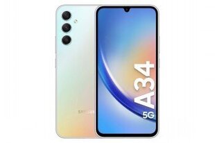 Samsung Galaxy A34 5G, Dual SIM, 6/128GB SM-A346BZSAEUB Silver цена и информация | Мобильные телефоны | kaup24.ee