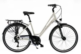 Naiste jalgratas Kands Elite Pro, 150-167 cm pikk, alumiinium, amortisaatoriga, 27 Shimano käiguvahetajat, 28" alumiiniumveljed, Valge цена и информация | Велосипеды | kaup24.ee