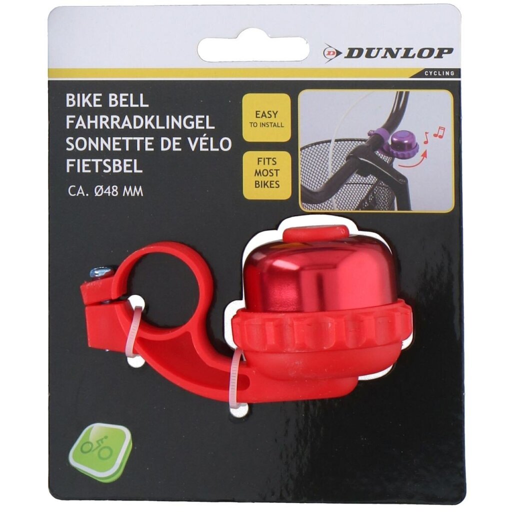 Jalgrattakell Dunlop 48mm, punane цена и информация | Muud jalgratta tarvikud | kaup24.ee