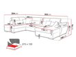 U-kujuline nurgadiivan PECE-Kronos 09 + Kronos 09 + Kronos 05-Parem hind ja info | Diivanid ja diivanvoodid | kaup24.ee