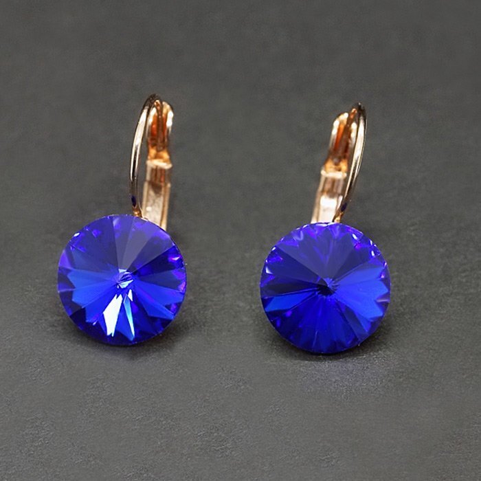 Naiste kõrvarõngad DiamondSky „Clarice II Majestic Blue“ koos Swarovski kristallidega цена и информация | Kõrvarõngad | kaup24.ee