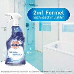 Sagrotan Ocean Fresh vannitoapuhastusvahend, 2-in-1 desinfitseerimisvahend saastumisvastase kilega vannitoa usaldusväärse hügieeni tagamiseks, 1 x 750 ml pihustuspudel цена и информация | Принадлежности для уборки | kaup24.ee