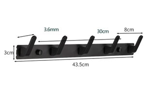 Держатель с крючками A3 цена и информация | Аксессуары для ванной комнаты | kaup24.ee