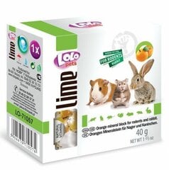 LoLo Pets mineraalkivi närilistele apelsiniga 40g hind ja info | Toit väikeloomadele | kaup24.ee