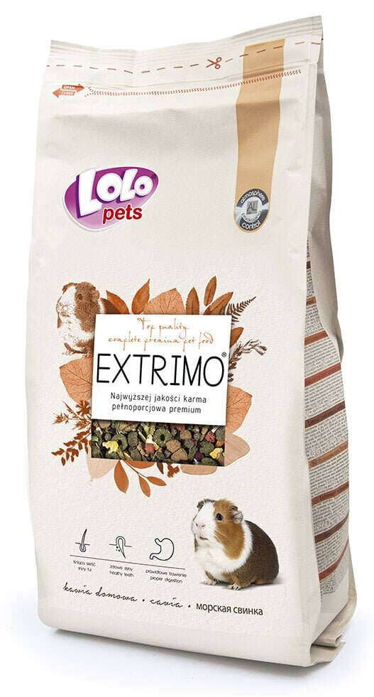 LoLo Pets Extrimo täissööt merisigadele 750g цена и информация | Toit väikeloomadele | kaup24.ee