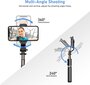 Bluchar Bluetooth Selfie Stick Stick, 4 ühest laiendatavast selfie-pulgast monopodi selfie-vardapulgast Bluetooth-kaugjuhtimisega, 360 ° pöörleva monopodi kaasaskantav mobiiltelefonihoidja 4,7–6,7-tollise nutitelefoni jaoks hind ja info | Mobiiltelefonide lisatarvikud | kaup24.ee