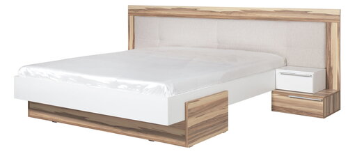 Кровать Morena 160x200 см, белая/коричневая цена и информация | Кровати | kaup24.ee