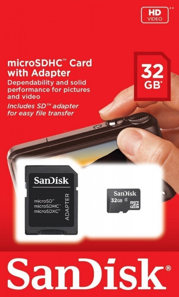 SanDisk microSDHC 32 GB цена и информация | Mälupulgad | kaup24.ee