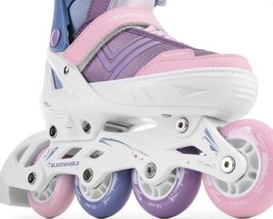 Роликовые коньки Blackwheels, фиолетовые, регулируемый размер 39-42 цена и информация | Ролики | kaup24.ee