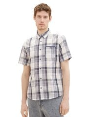 Tom Tailor meeste triiksärk, hall-ruuduline hind ja info | Meeste särgid ja triiksärgid | kaup24.ee