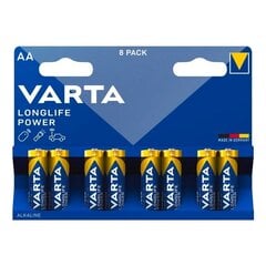Щелочные элементы Varta Longlife Power AA, 8 шт. цена и информация | Батарейки | kaup24.ee