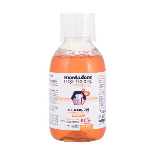 Suuvesi Mentadent Professional Clorexidina 0,05% Vitamin C Mouthwash, 200ml hind ja info | Suuhügieen | kaup24.ee