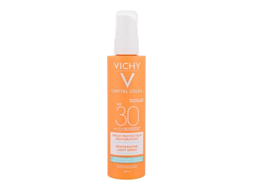 Päikesekaitsesprei Vichy Capital Soleil Rehydrating Light Spray SPF30, 200ml hind ja info | Päikesekreemid | kaup24.ee