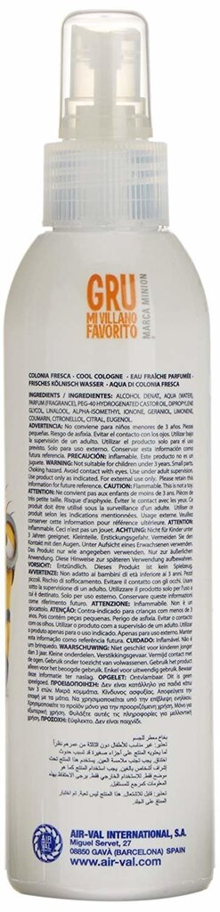 Jahutav parfüümvesi Air-Val Minions EDT lastele 200 ml hind ja info | Laste parfüümid | kaup24.ee