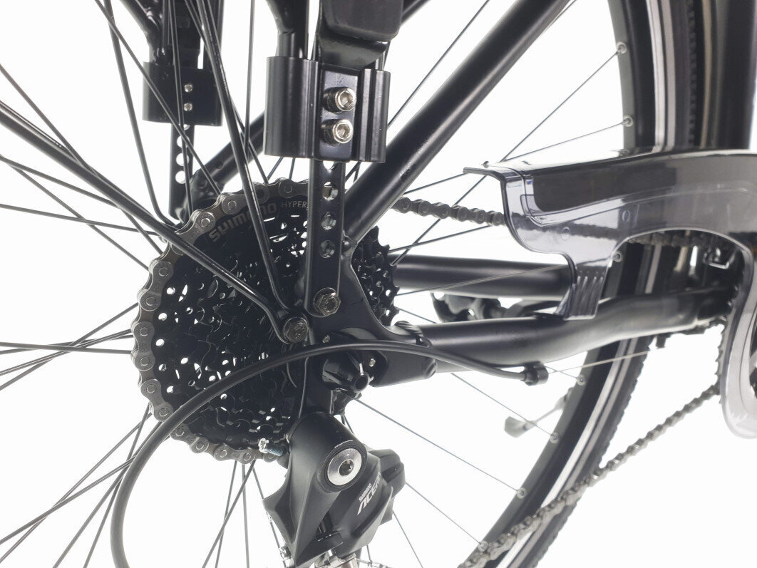 Meeste jalgratas Kands Elite Pro, 182-200 cm pikk, alumiinium, amortisaatoriga, 27 Shimano käiguvahetajat, 28" alumiiniumveljed, Must цена и информация | Jalgrattad | kaup24.ee