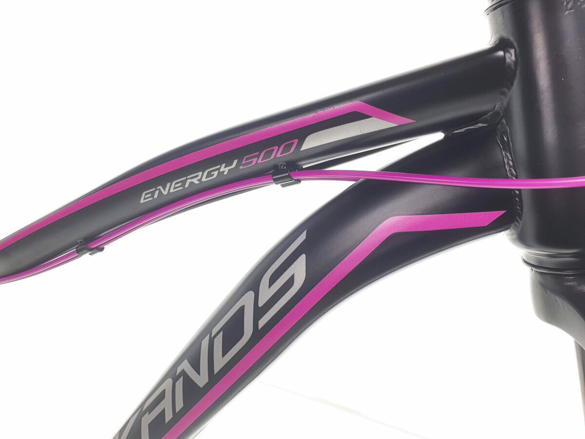 Naiste jalgratas MTB Kands Energy 500, 150-167 cm pikk, amortisaatoriga, 26" alumiiniumveljed, Must/roosa hind ja info | Jalgrattad | kaup24.ee