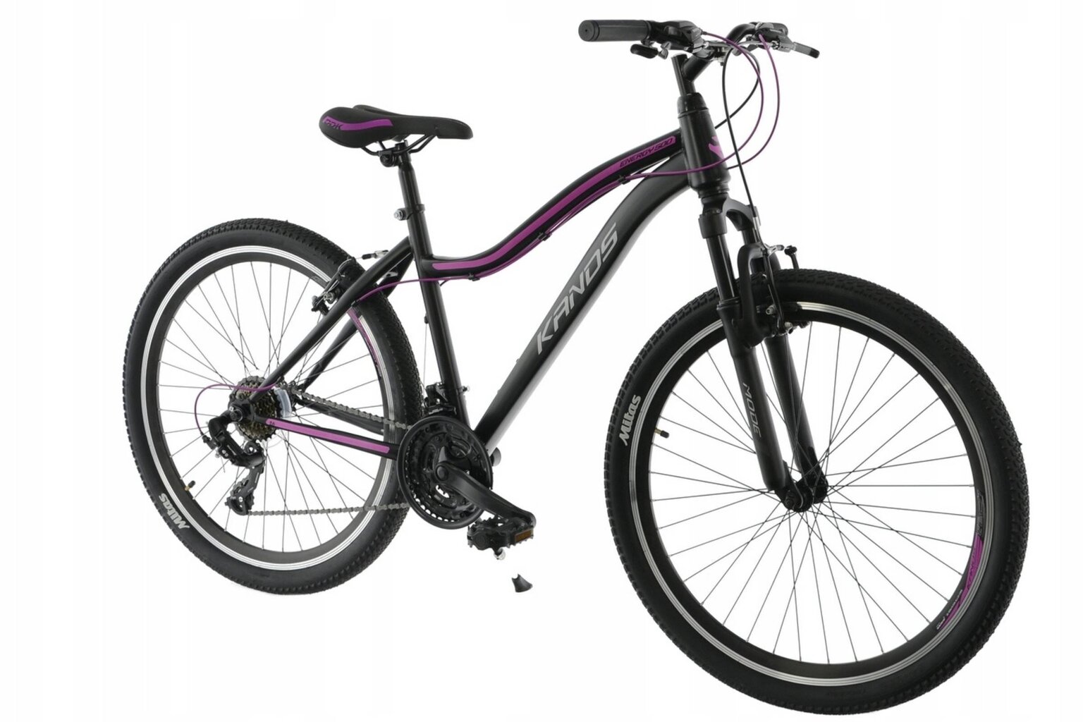 Naiste jalgratas MTB Kands Energy 500, 167-185 cm pikk, amortisaatoriga, 27,5" alumiiniumveljed, Must/roosa hind ja info | Jalgrattad | kaup24.ee