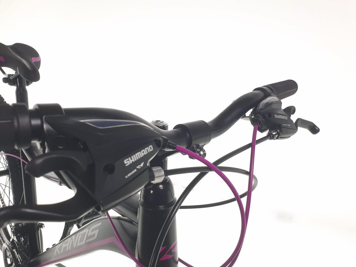 Naiste jalgratas MTB Kands Energy 500, 167-185 cm pikk, amortisaatoriga, 27,5" alumiiniumveljed, Must/roosa hind ja info | Jalgrattad | kaup24.ee