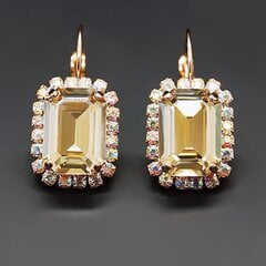 Swarovski kristallidega kaetud kõrvarõngad DiamondSky Lourdes II Golden Shadow hind ja info | Kõrvarõngad | kaup24.ee